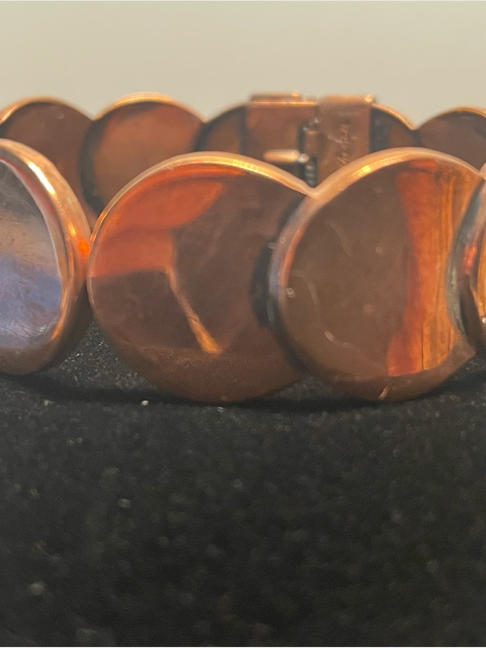 Women's Copper-Tone Disc Link Bracelet